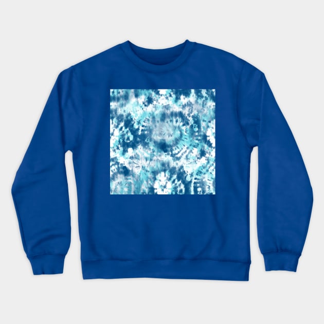 Blue and Navy Tie-Dye Crewneck Sweatshirt by Carolina Díaz